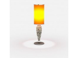 Orange column shade table lamp 3d preview