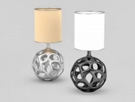 Hollowed out ball table lamps 3d model preview