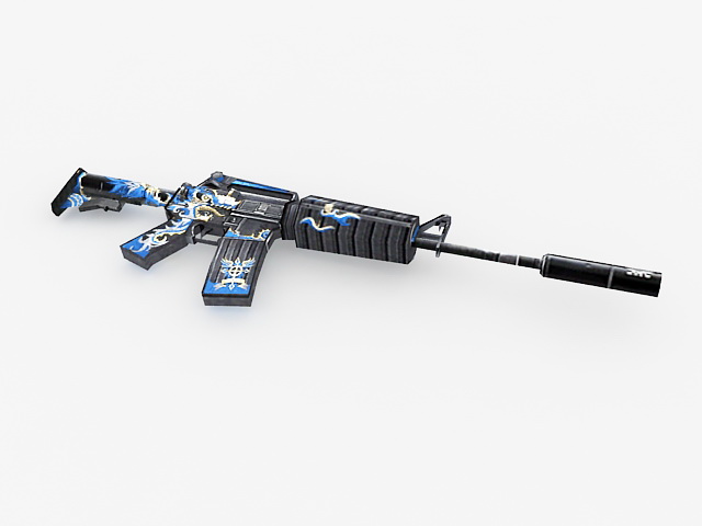 M4A1 carbine 3d rendering