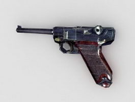 Mauser military pistol 3d model preview