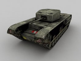 Churchill tank 3d model preview