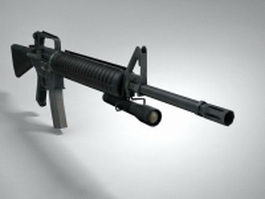 M16A2 rifle 3d model preview
