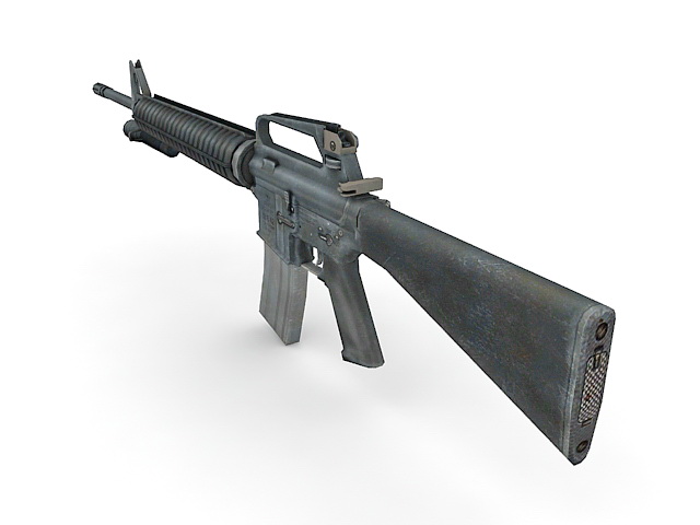 M16A2 rifle 3d rendering