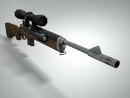 Mini-14 rifle 3d model preview