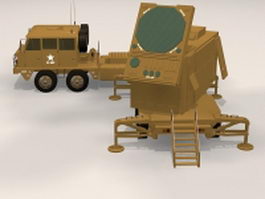 Patriot radar system 3d model preview