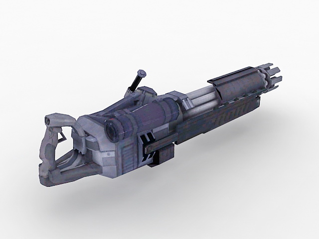 Sci-Fi Minigun 3d rendering
