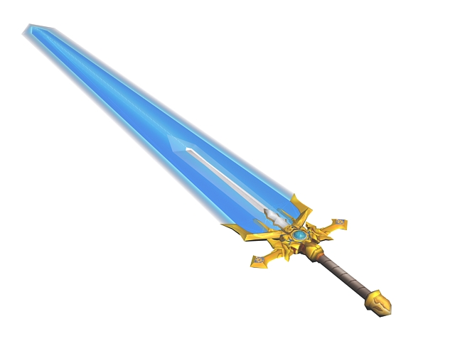 Magic sword 3d rendering
