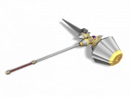 Fantasy war hammer weapon 3d model preview