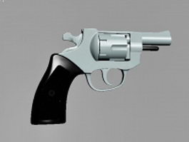 Revolver pistol 3d model preview
