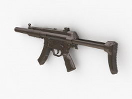Assault rifle concept 3d model preview