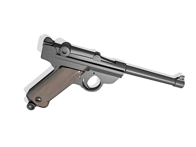 Semi-automatic pistol 3d rendering