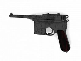 Old pistol 3d model preview