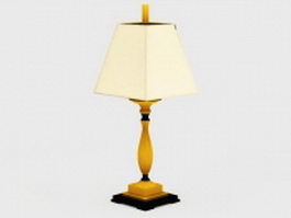Vintage brass desk lamp 3d model preview