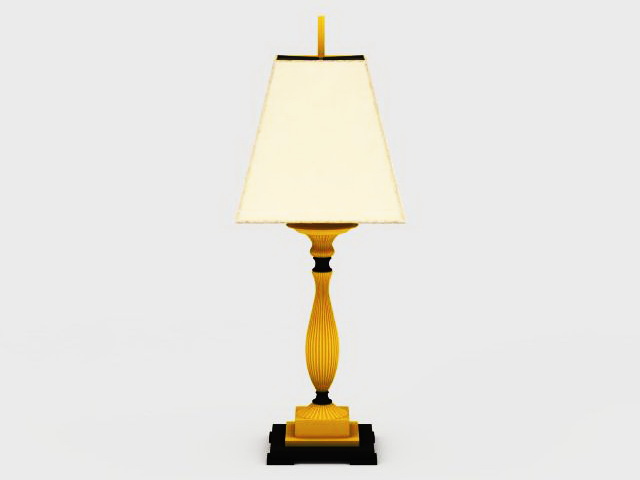 Vintage brass desk lamp 3d rendering