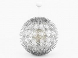 Sphere pendant light fixture 3d model preview