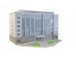 Commercial complex architecture 3d model 3ds max files free download ...