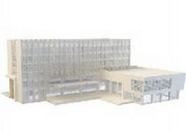 Headquarters office building 3d model preview