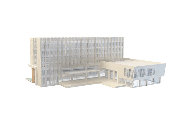 Headquarters office building 3d rendering