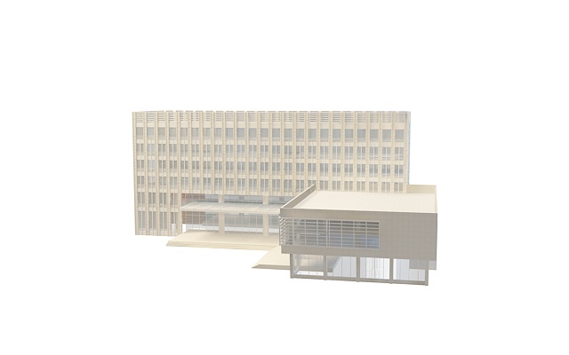 Headquarters office building 3d rendering
