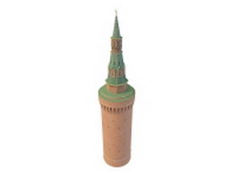Kremlin tower 3d model preview