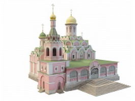 Kazan Cathedral in Moscow 3d model preview