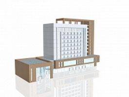 Business office building 3d model preview