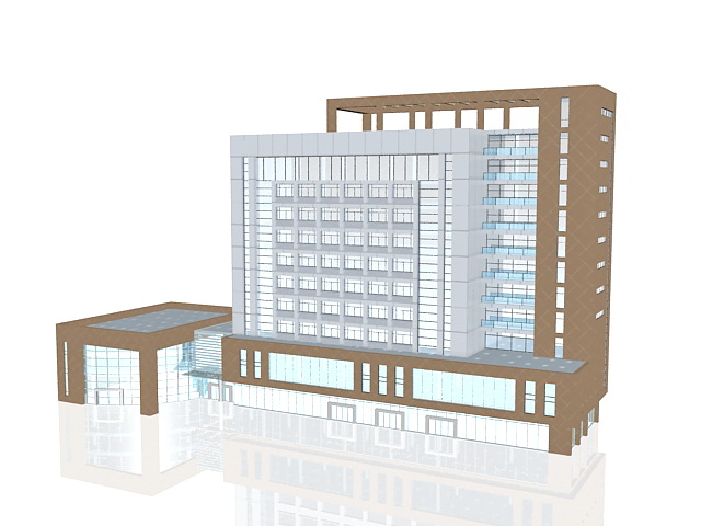 Business office building 3d rendering