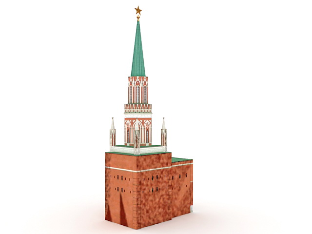 Moscow Kremlin tower 3d rendering
