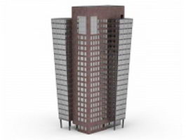 Modern architecture 3d model preview
