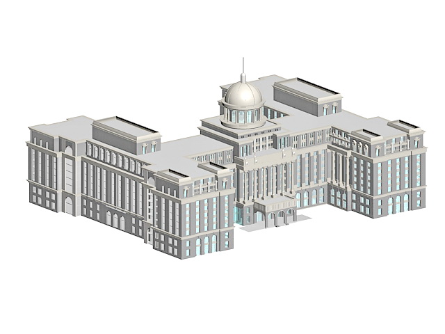 Old Russian architecture 3d rendering