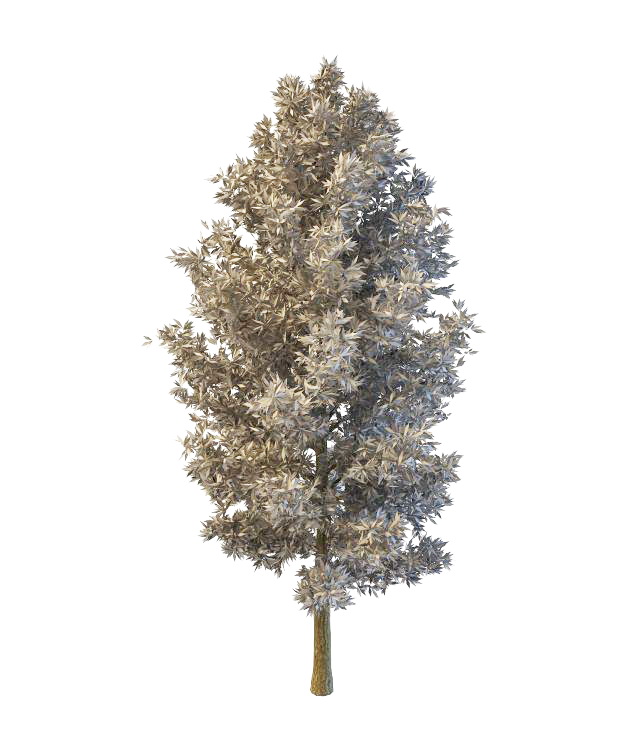 Artificial tree design 3d rendering