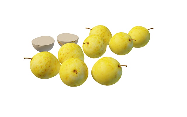 Small yellow fruit 3d rendering