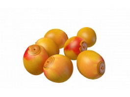 Ripe mango fruit 3d model preview