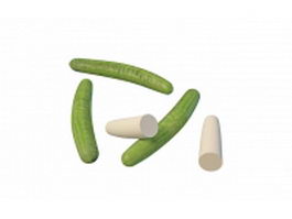 Lebanese cucumbers 3d model preview