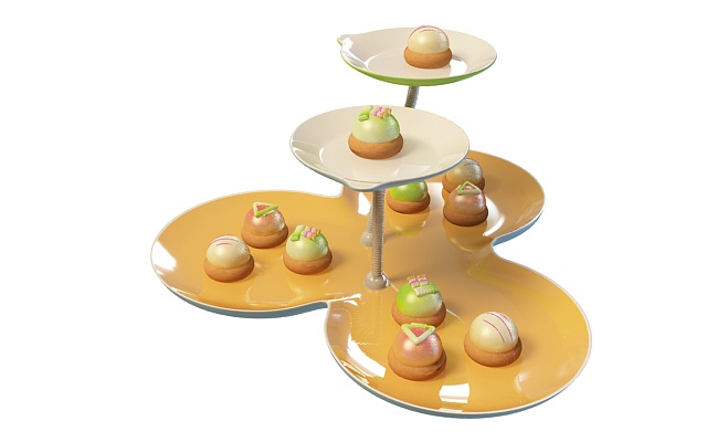 Cupcake holder dessert stand 3d rendering