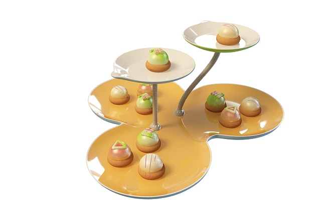 Cupcake holder dessert stand 3d rendering