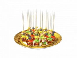 Cocktail stick snacks 3d preview