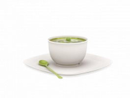 Green pea soup 3d preview