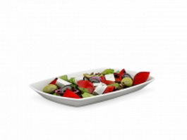 Fresh vegetable salad 3d preview