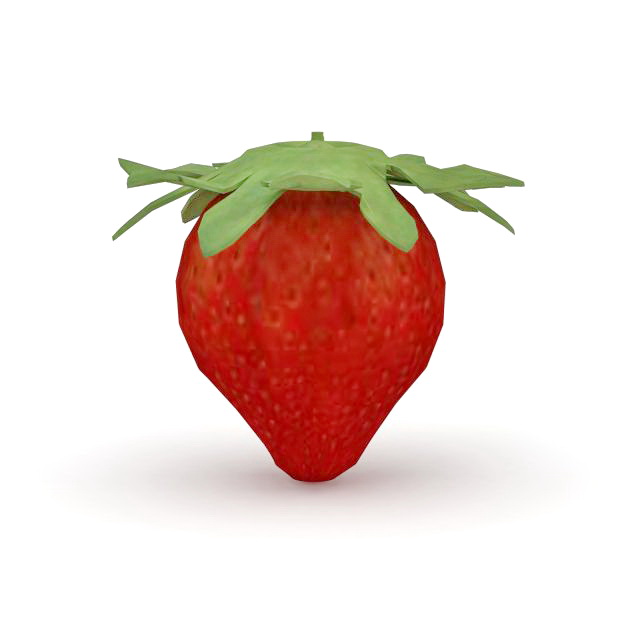 Fresh strawberry 3d rendering