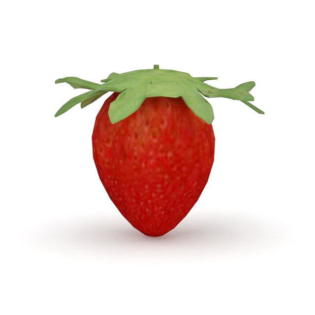 Fresh strawberry 3d rendering