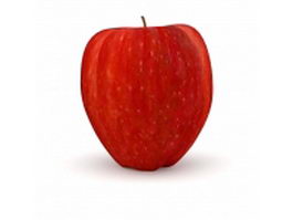 Red apple 3d model preview