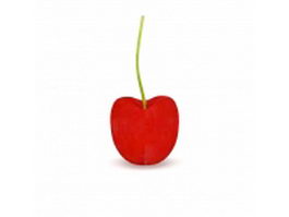 Sweet cherry fruit 3d model preview
