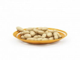 Peanuts on plate 3d model preview