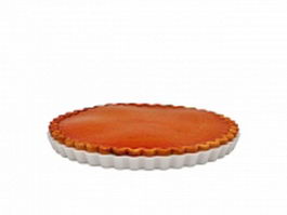 Pumpkin pie sweet dessert 3d model preview