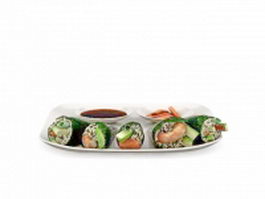 Seafood Sushi platter 3d preview