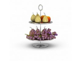Fruit and kitchen fruit stand 3d model preview