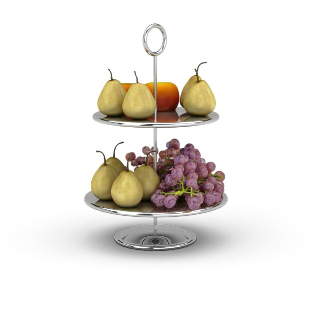 Fruit and kitchen fruit stand 3d rendering
