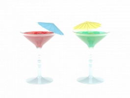 Summer cocktails 3d model preview