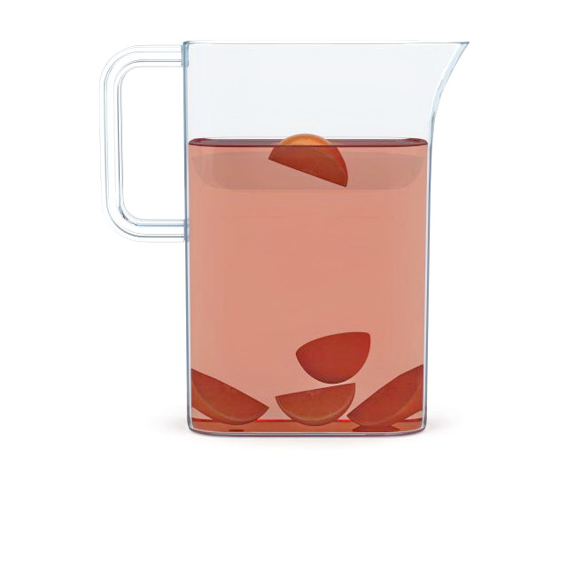Acrylic beverage cup 3d rendering